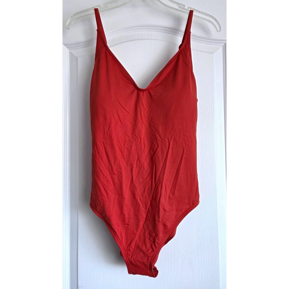 Soma Swim Deep Plunge One Piece Swimsuit‎ Sunset Red Womens Size 16 NWT - Picture 3 of 8